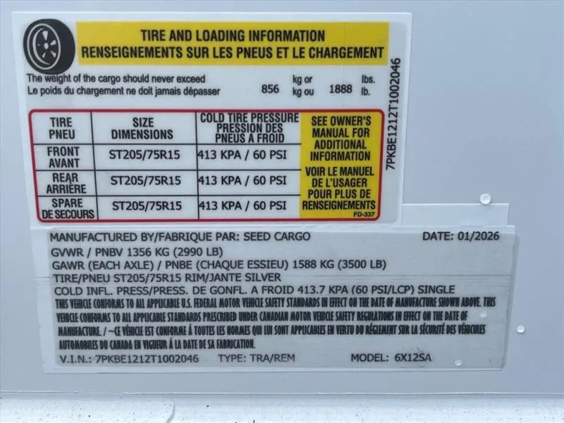 new Other Trailers Seed Cargo  for sale, in Asheville, NC Thumbnail 7