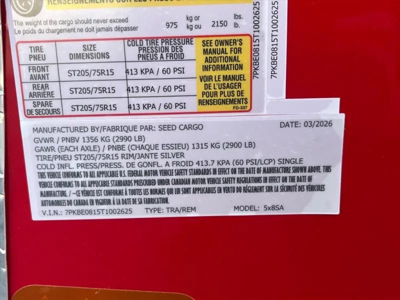 new Other Trailers Seed Cargo  for sale, in Asheville, NC Thumbnail 7