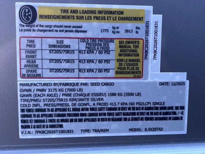 new Other Trailers Seed Cargo  for sale, in Asheville, NC Thumbnail 7