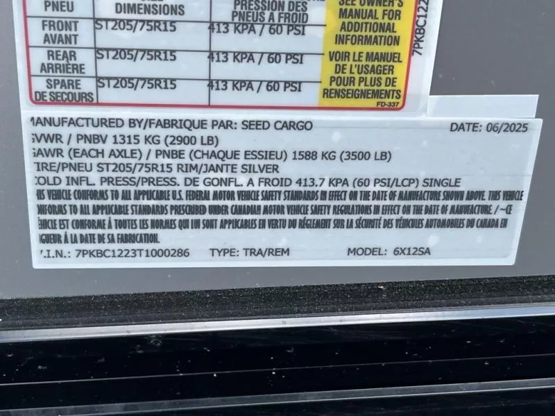 new Other Trailers Seed Cargo  for sale, in Asheville, NC Thumbnail 7