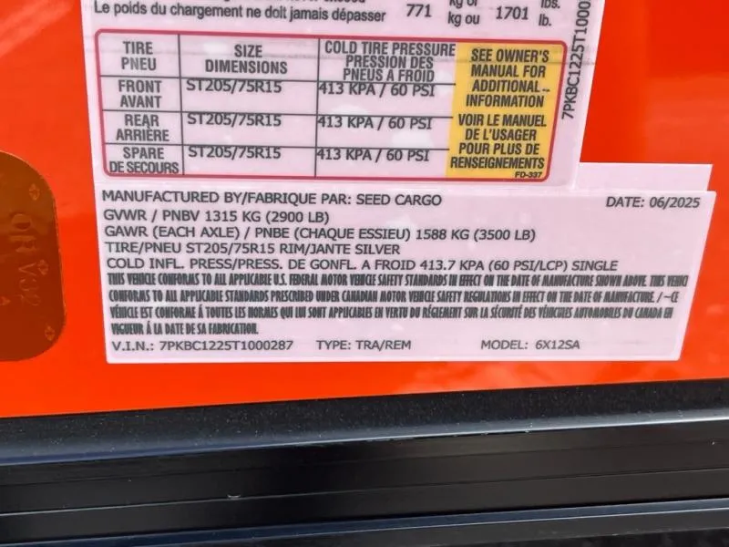 new Cargo (Enclosed) Trailers Seed Cargo  for sale, in Asheville, NC Thumbnail 7