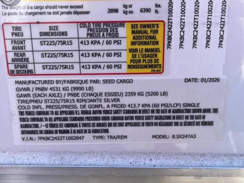 new Other Trailers Seed Cargo  for sale, in Asheville, NC Thumbnail 7