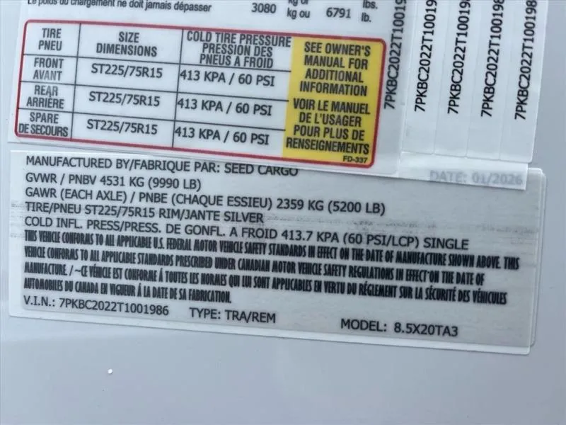 new Other Trailers Seed Cargo  for sale, in Asheville, NC Thumbnail 7