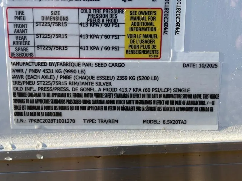 new Cargo (Enclosed) Trailers Seed Cargo  for sale, in Asheville, NC Thumbnail 7