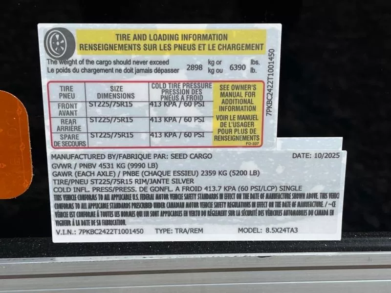 new Other Trailers Seed Cargo  for sale, in Asheville, NC Thumbnail 7