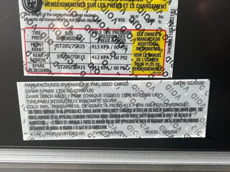 new Other Trailers Seed Cargo  for sale, in Asheville, NC Thumbnail 7