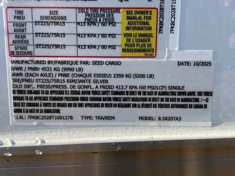 new Cargo (Enclosed) Trailers Seed Cargo  for sale, in Asheville, NC Thumbnail 7