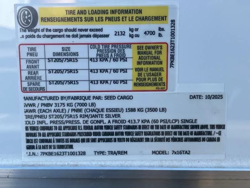 new Other Trailers Seed Cargo  for sale, in Asheville, NC Thumbnail 7