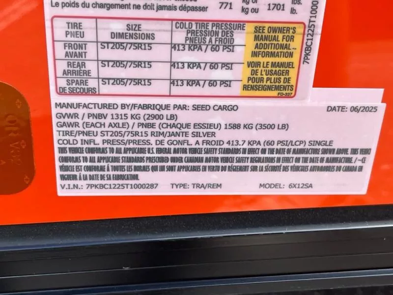 new Cargo (Enclosed) Trailers Seed Cargo  for sale, in Asheville, NC Thumbnail 7