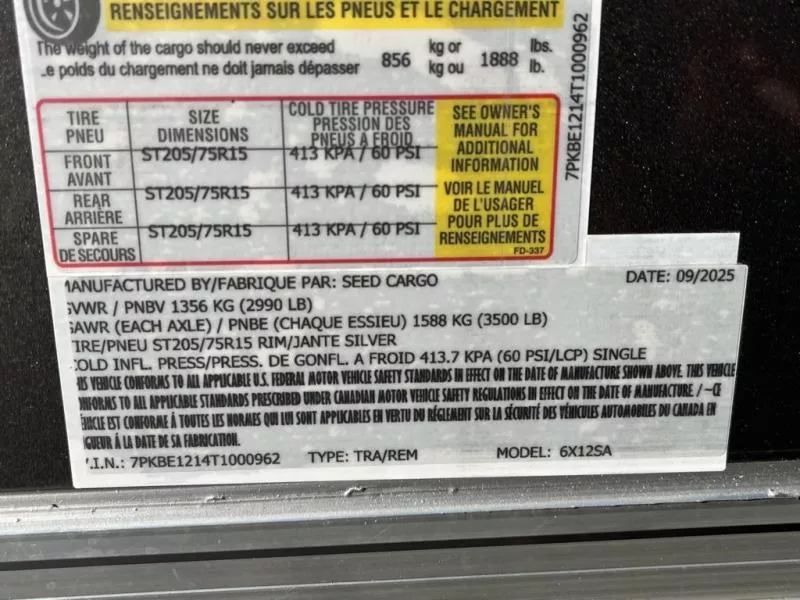 new Cargo (Enclosed) Trailers Seed Cargo  for sale, in Asheville, NC Thumbnail 7