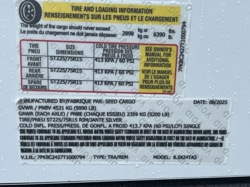 new Cargo (Enclosed) Trailers Seed Cargo  for sale, in Asheville, NC Thumbnail 7