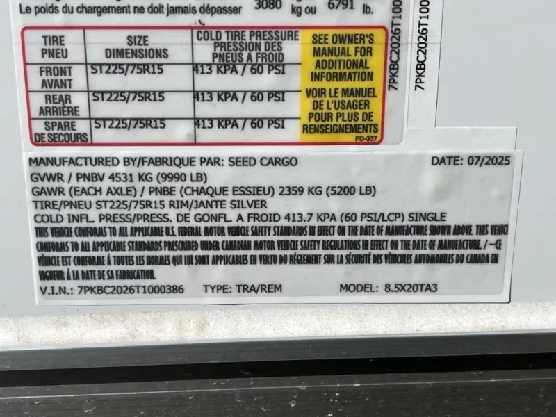 new Other Trailers Seed Cargo  for sale, in Asheville, NC Thumbnail 7