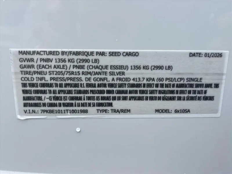 new Other Trailers Seed Cargo  for sale, in Asheville, NC Thumbnail 7