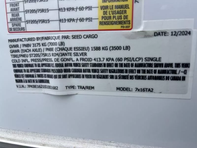 new Cargo (Enclosed) Trailers Seed Cargo  for sale, in Asheville, NC Thumbnail 6