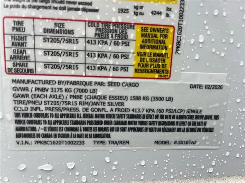 new Other Trailers Seed Cargo  for sale, in Asheville, NC Thumbnail 7