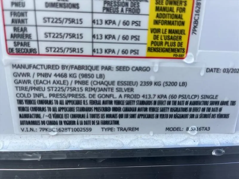 new Other Trailers Seed Cargo  for sale, in Asheville, NC Thumbnail 7