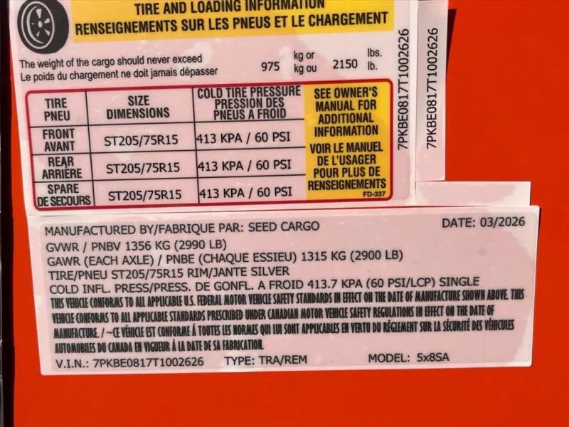 new Other Trailers Seed Cargo  for sale, in Asheville, NC Thumbnail 7