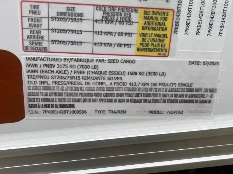 new Cargo (Enclosed) Trailers Seed Cargo  for sale, in Asheville, NC Thumbnail 7