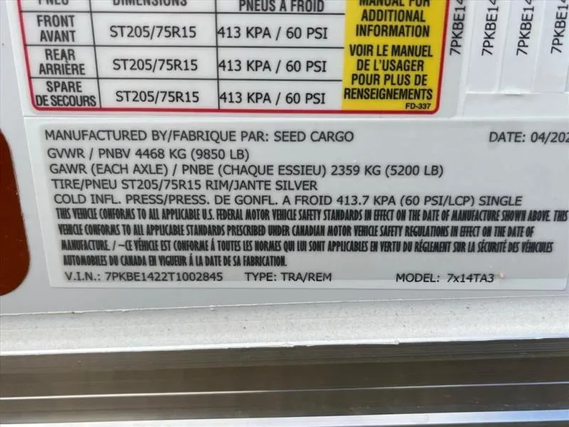 new Other Trailers Seed Cargo  for sale, in Asheville, NC Thumbnail 7