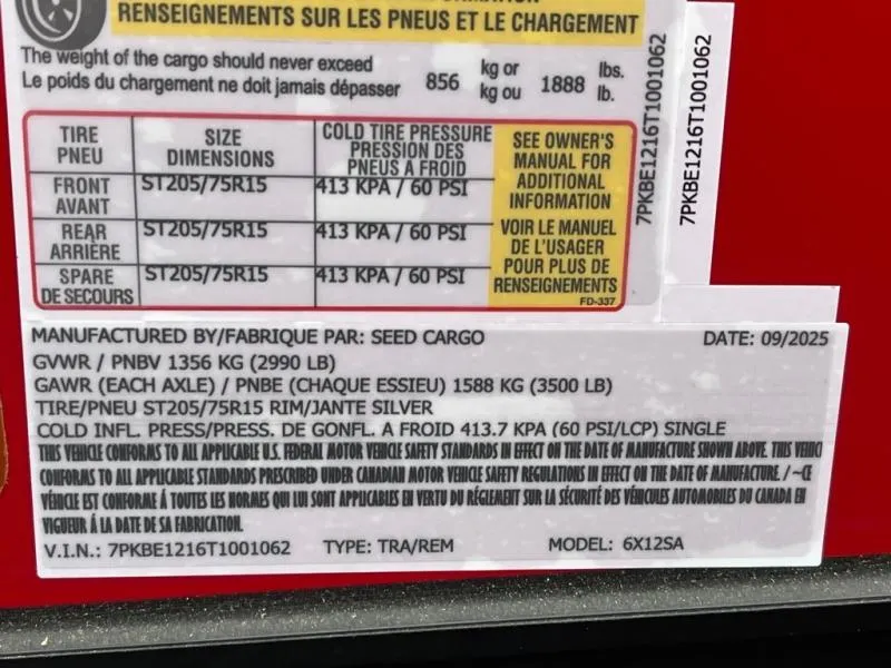 new Cargo (Enclosed) Trailers Seed Cargo  for sale, in Asheville, NC Thumbnail 7