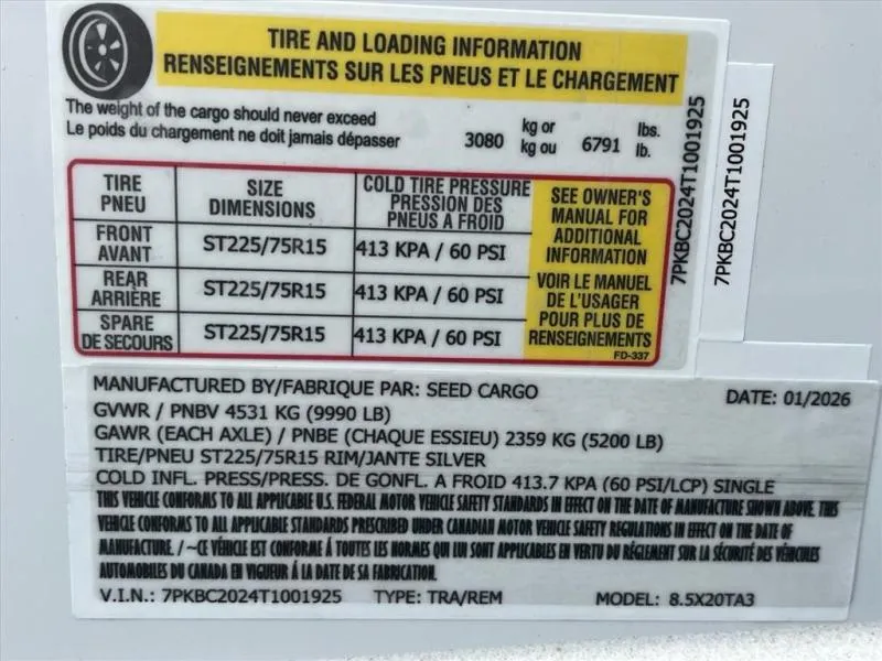 new Other Trailers Seed Cargo  for sale, in Asheville, NC Thumbnail 7