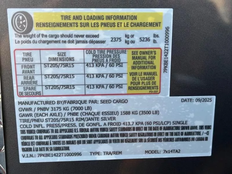 new Cargo (Enclosed) Trailers Seed Cargo  for sale, in Asheville, NC Thumbnail 7