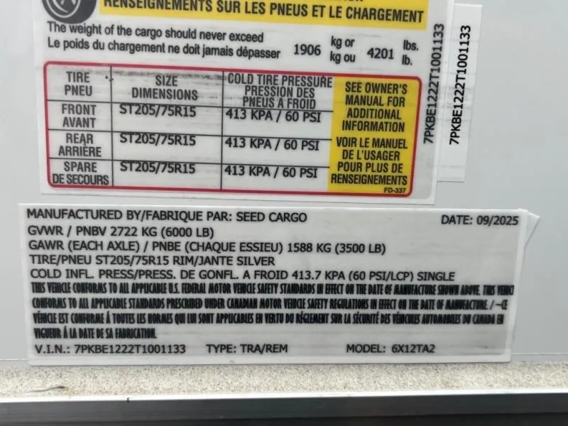 new Cargo (Enclosed) Trailers Seed Cargo  for sale, in Asheville, NC Thumbnail 7