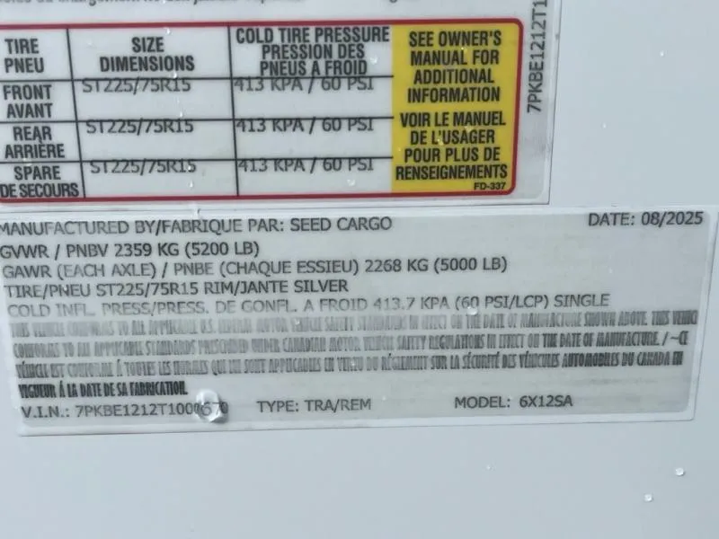 new Cargo (Enclosed) Trailers Seed Cargo  for sale, in Asheville, NC Thumbnail 7