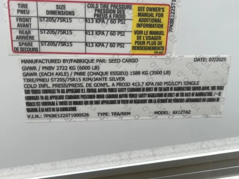 new Cargo (Enclosed) Trailers Seed Cargo  for sale, in Asheville, NC Thumbnail 7