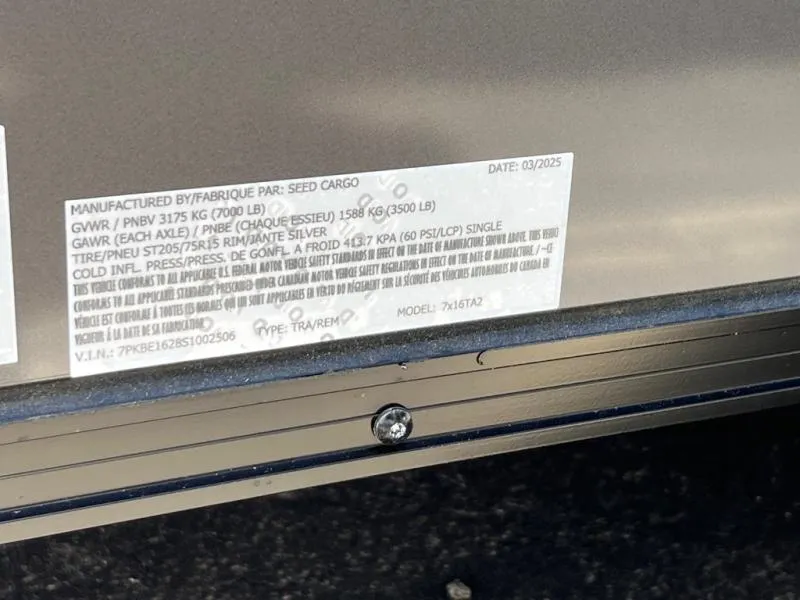 new Cargo (Enclosed) Trailers Seed Cargo  for sale, in Asheville, NC Thumbnail 5