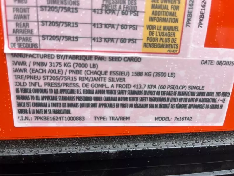 new Cargo (Enclosed) Trailers Seed Cargo  for sale, in Asheville, NC Thumbnail 7