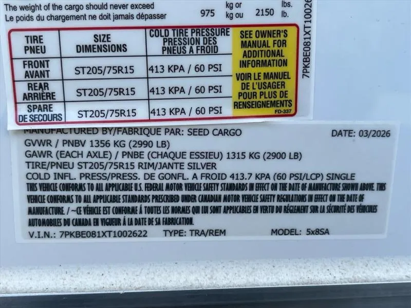 new Other Trailers Seed Cargo  for sale, in Asheville, NC Thumbnail 7