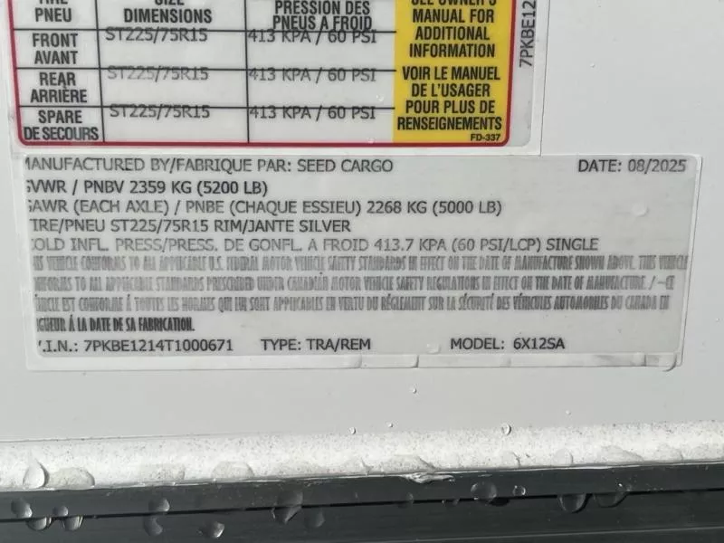 new Cargo (Enclosed) Trailers Seed Cargo  for sale, in Asheville, NC Thumbnail 7