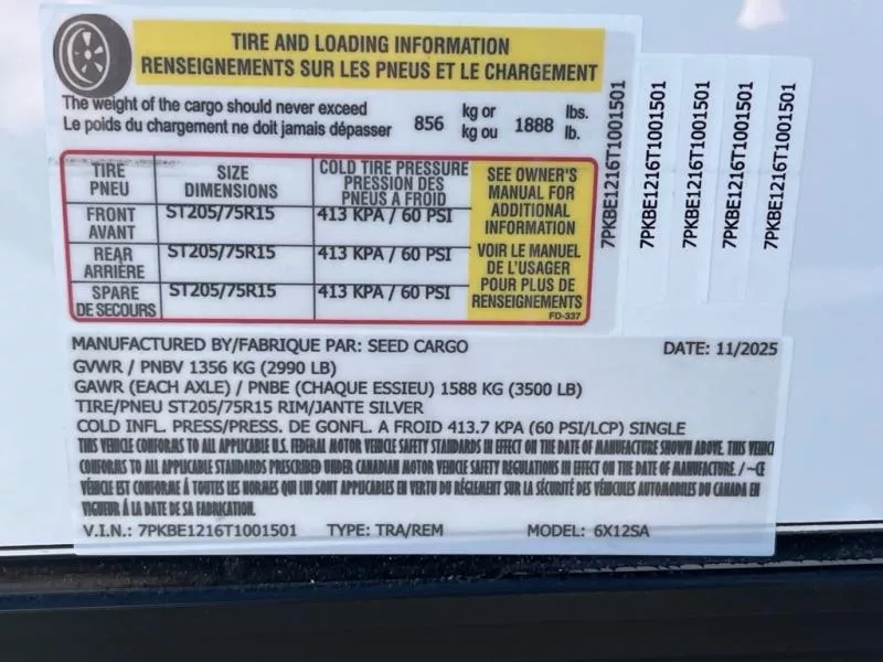 new Cargo (Enclosed) Trailers Seed Cargo  for sale, in Asheville, NC Thumbnail 7