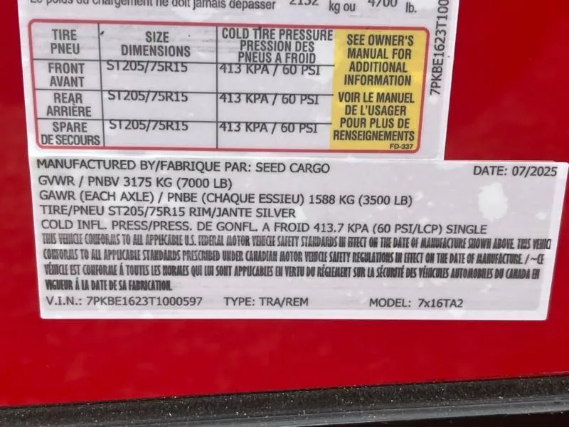 new Cargo (Enclosed) Trailers Seed Cargo  for sale, in Asheville, NC Thumbnail 7