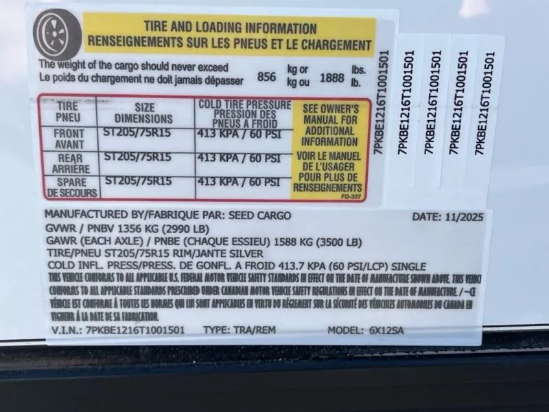 new Cargo (Enclosed) Trailers Seed Cargo  for sale, in Asheville, NC Thumbnail 7