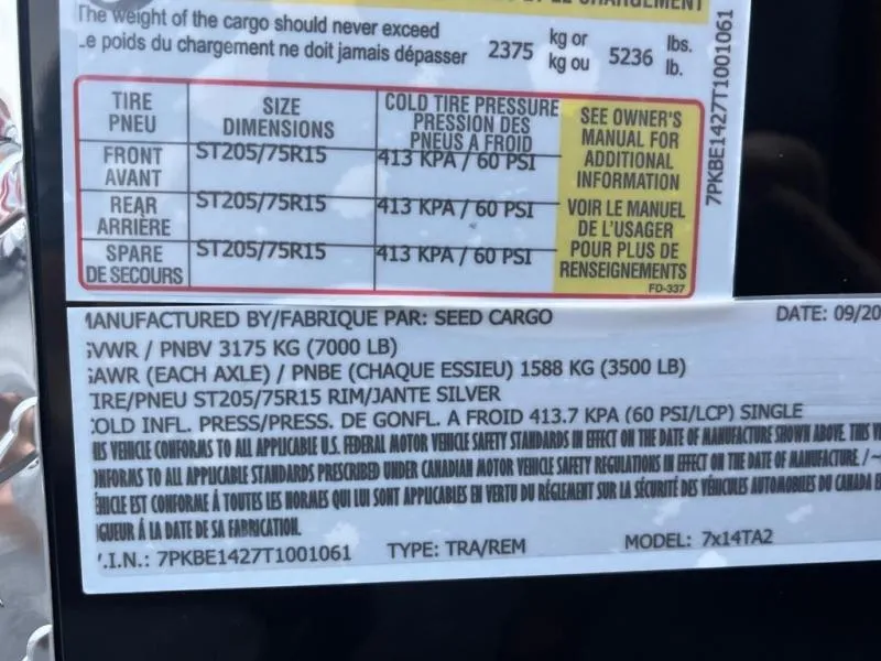 new Cargo (Enclosed) Trailers Seed Cargo  for sale, in Asheville, NC Thumbnail 7