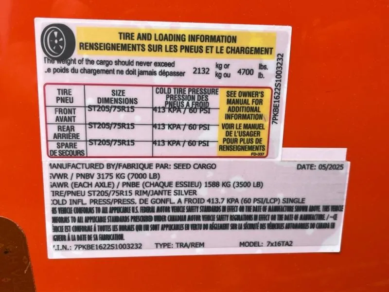 new Cargo (Enclosed) Trailers Seed Cargo  for sale, in Asheville, NC Thumbnail 7