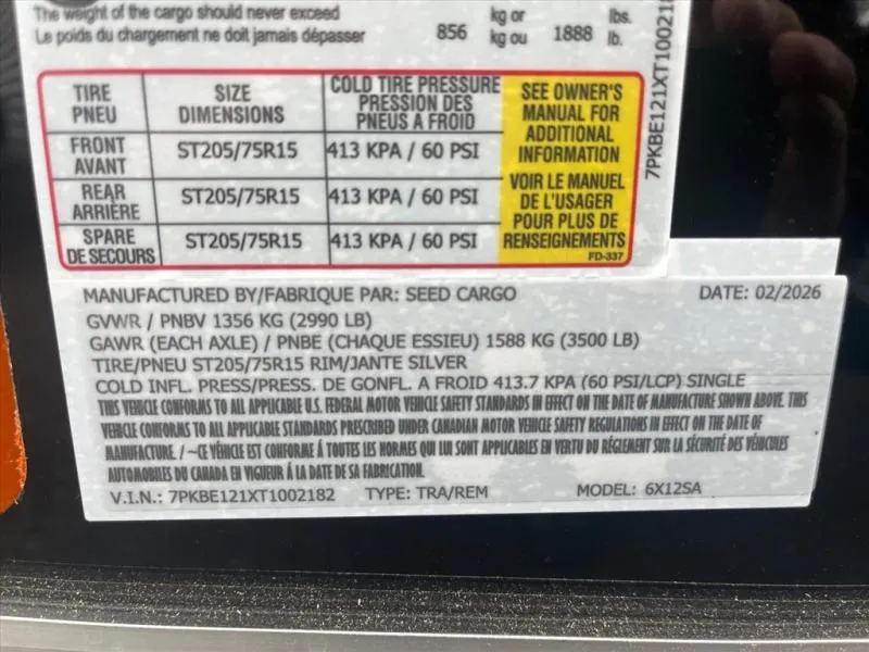 new Other Trailers Seed Cargo  for sale, in Asheville, NC Thumbnail 7