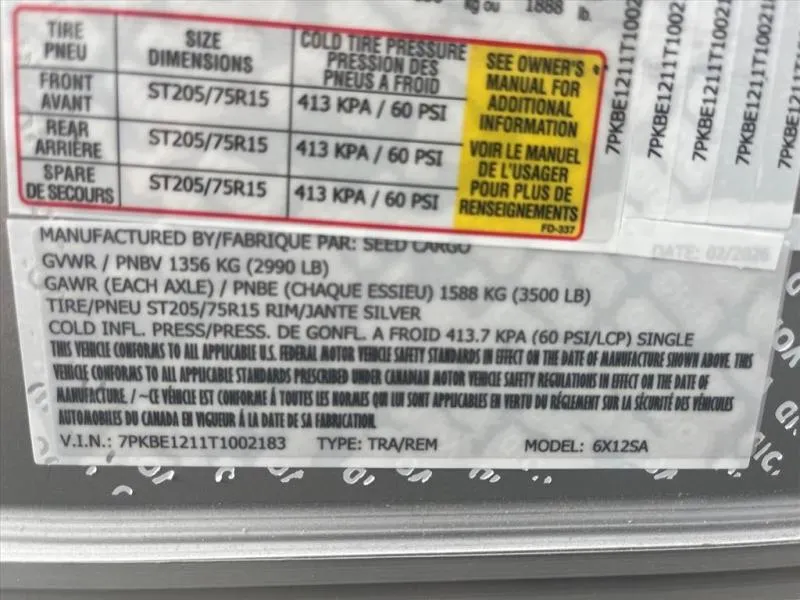 new Other Trailers Seed Cargo  for sale, in Asheville, NC Thumbnail 7