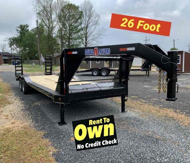 2022 Double A 102''X26FT 14K DRIVE OVER FENDER GOOSENECK TRAILER in ...