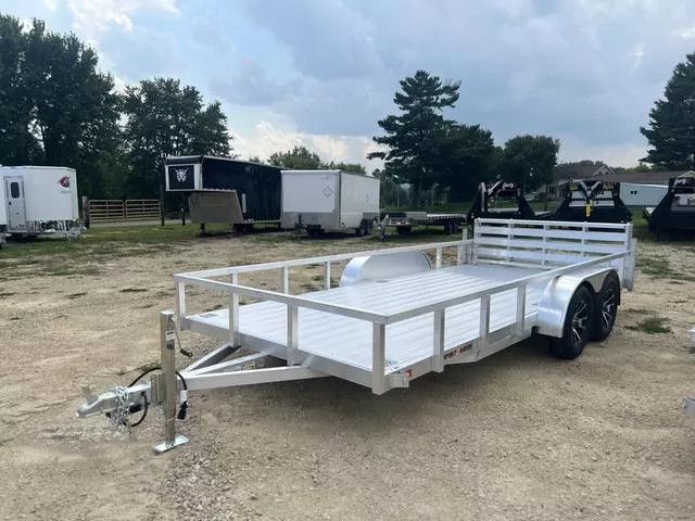 2026 Sport Haven 7 x 16 All Aluminum Tandem Utility Trailer w/ Bifold Ramp