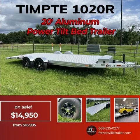 2024 Timpte 1020R 20' Aluminum Tilt Bed Car Hauler