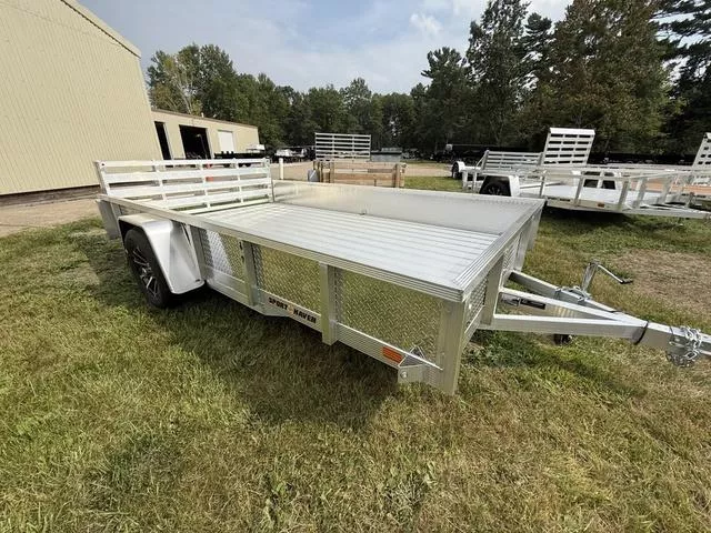 2026 Sport Haven 7 x 12 All Aluminum Utility Trailer w/ Solid Sides 
