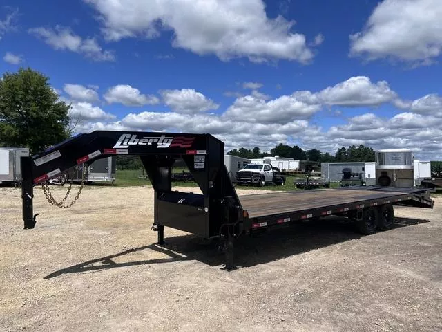 2025 Liberty LF14K 25' Single Wheel Gooseneck Equipment Trailer 