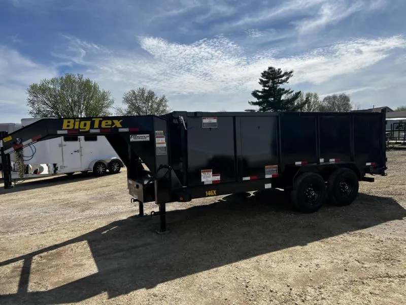 2026 Big Tex Trailers 14GX 16' Gooseneck Dump Trailer with 4' Sides