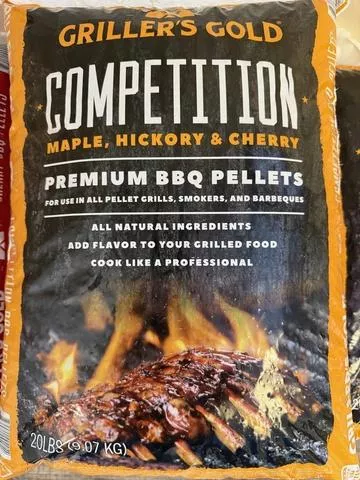  Griller's Gold 20 LB Competition Premium BBQ Pellets - Maple, Hickory, & Cherry