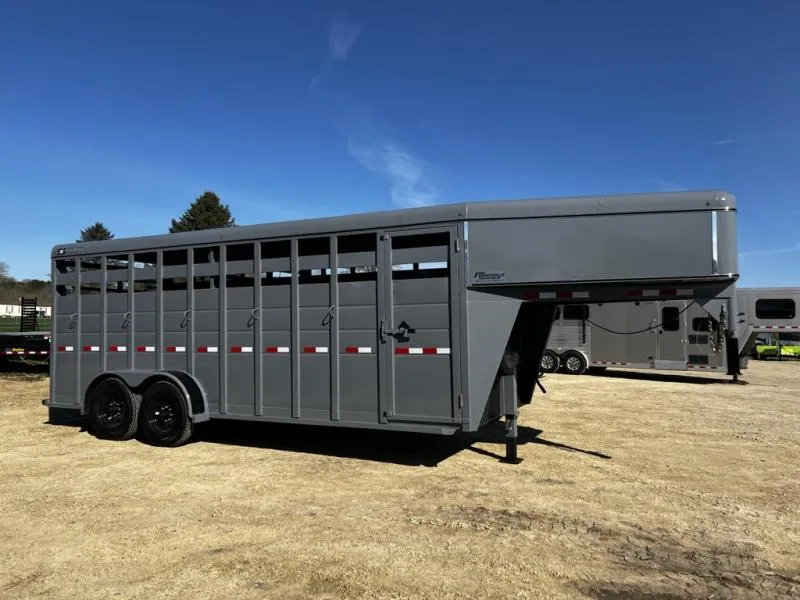 2027 S&S Manufacturing 14K 6'8" x 20' x 6'6" Gooseneck Livestock Trailer