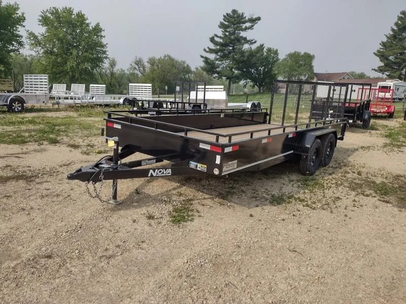 2024 Midsota Nova 82 x 18 Tandem Axle Solid Side Utility Trailer