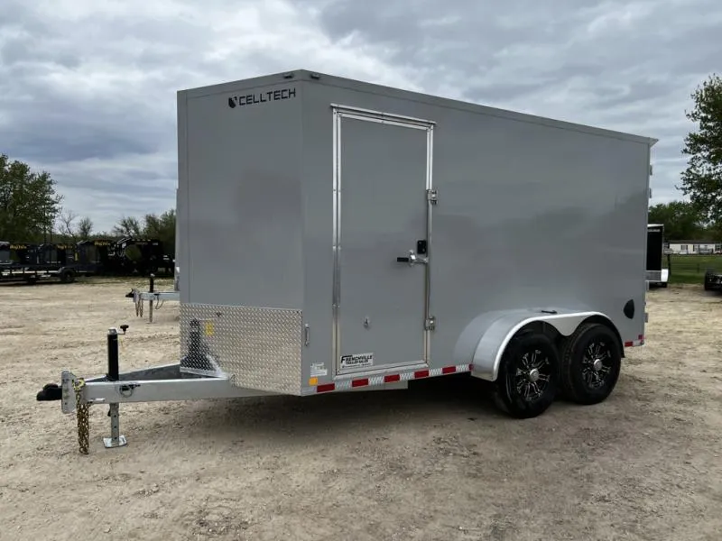 2026 CellTech 7 x 14 All Steel HD Enclosed Trailer with Double Rear Doors - 14-Ply Tires!